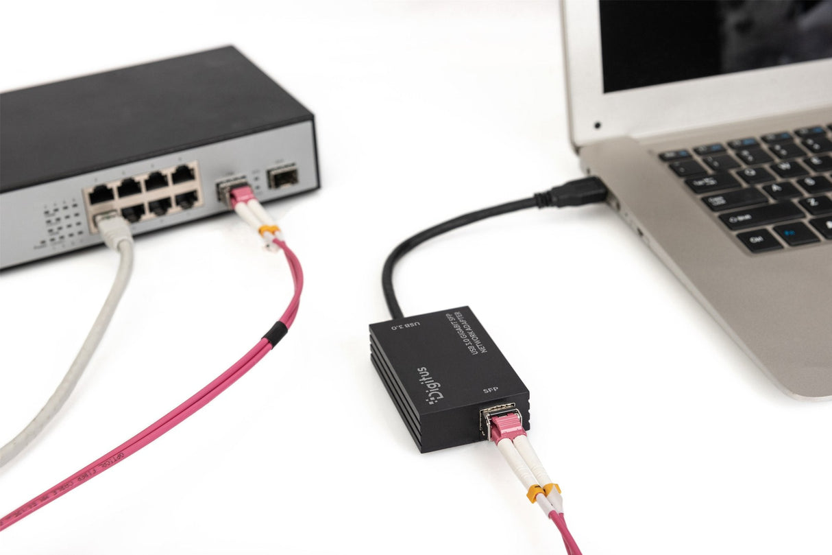 Digitus Adapter Usb3.0 Gigabit Sfp Red