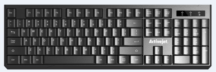 Teclado (Ingles) Inalámbrico Activejet Usb K-3911w