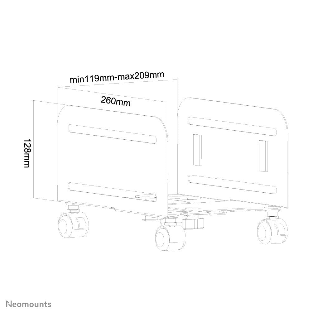 EAN 8717371446055 - Neomounts CPU-M100BLACK soporte de CPU Carro para equipo informático Negro imagen 11