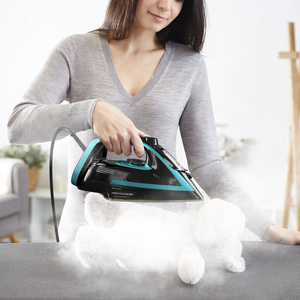 EAN 3121040086490 - Tefal Puregliss FV8066 Plancha vapor-seco Durilium AirGlide Autoclean soleplate 3000 W Negro, Azul imagen 8