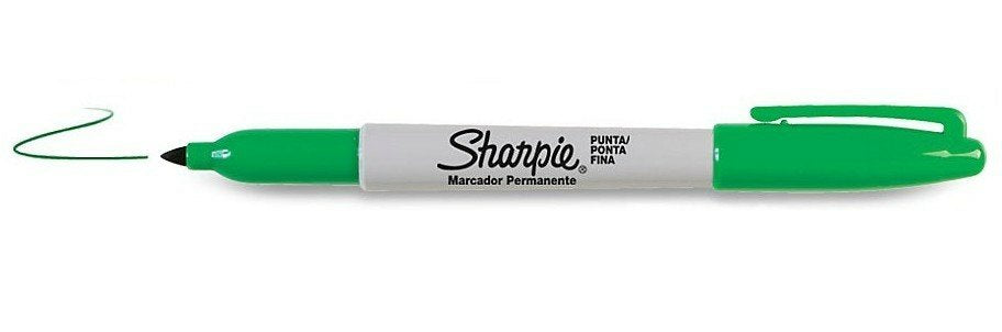 Sharpie Marcador Permanente Fine 0,9mm Verde Punta Redonda