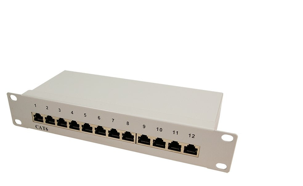 Patchpanel 10" 12p Cat6 Logilink Gr