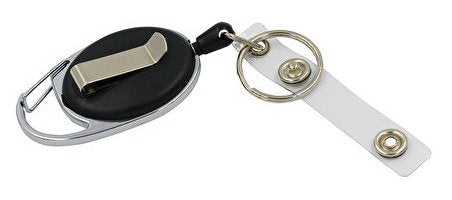 Wedo Gürtelclip 2in1 Con Ausziehbarer Schnur Negro