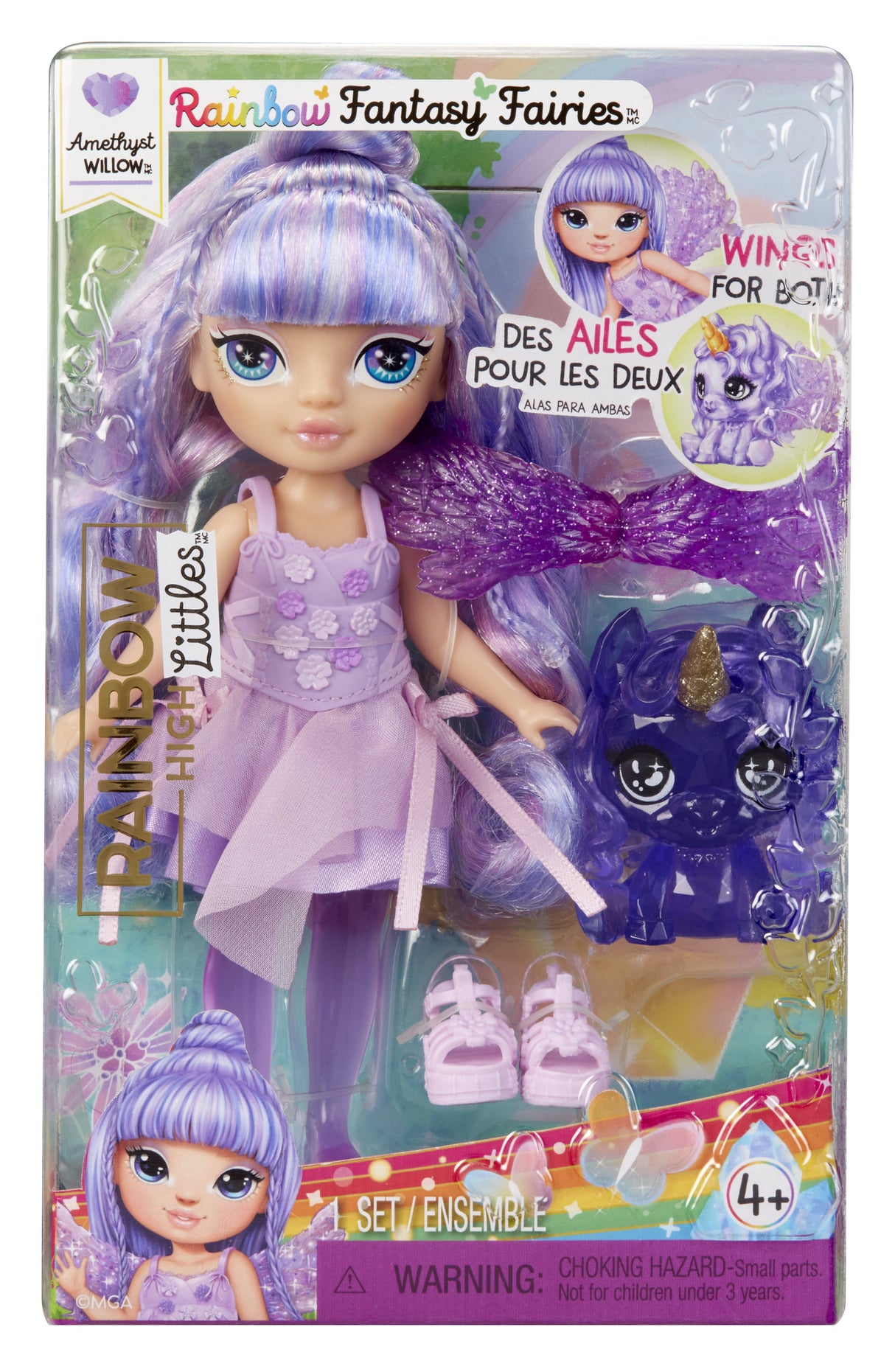 EAN 35051543435 - Rainbow High Littles Rainbow Fantasy Fairies Doll- Amethyst (purple) imagen 2