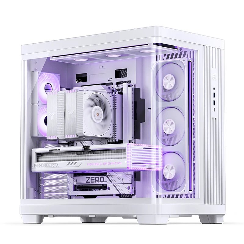 Caja Pc Jonsbo Tk-4 Midi-Tower, Atx, Tempered Glass - Blanco