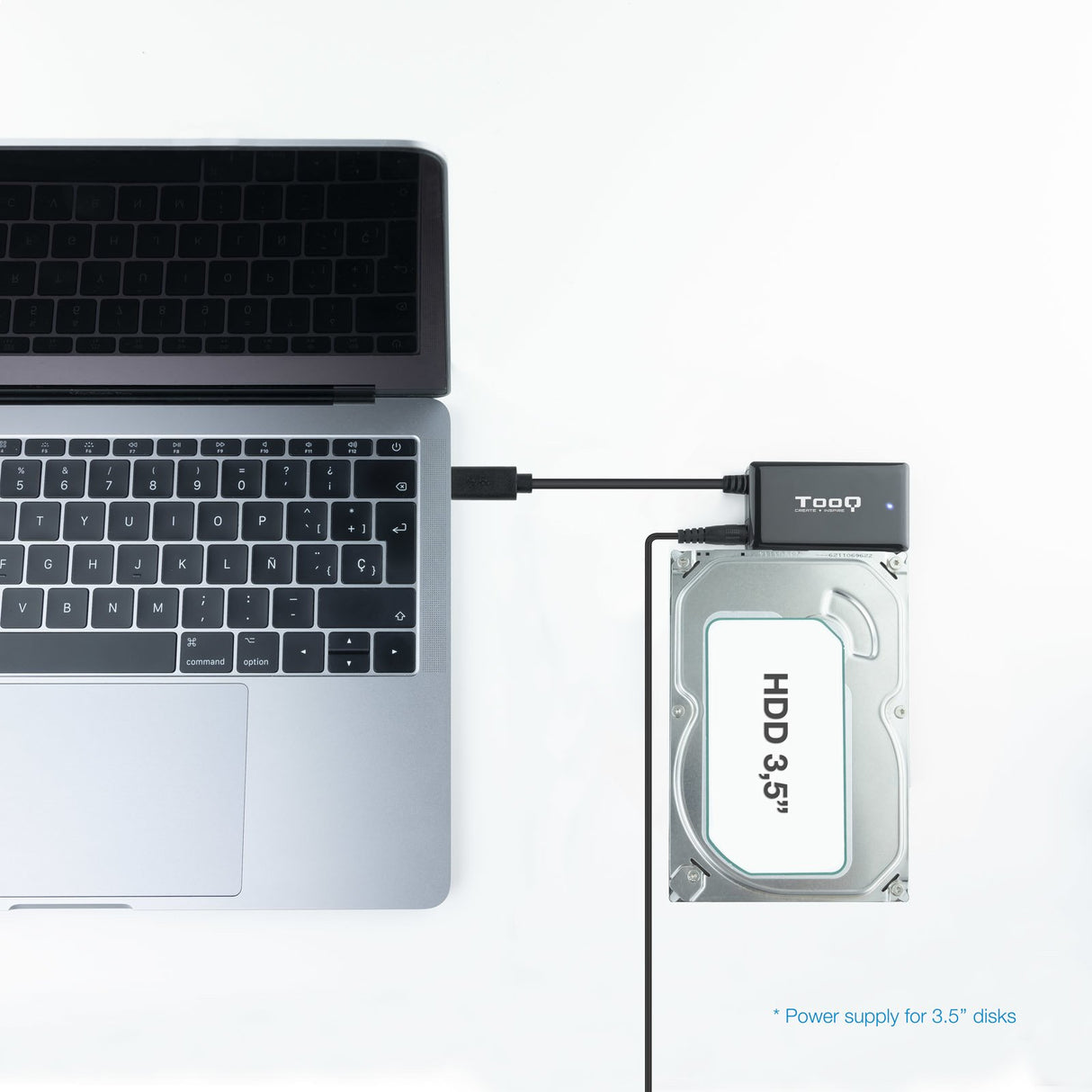 EAN 8433281011397 - TooQ TQHDA-02C base de conexión para disco duro USB 3.2 Gen 1 (3.1 Gen 1) Type-C Negro imagen 6