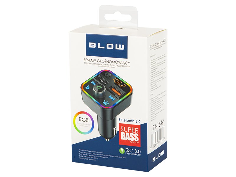 Blow Transmiter Fm Bluetooth 5.1+Qc3.0 Rbg