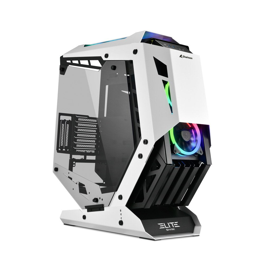 EAN 4044951032112 - Sharkoon ELITE SHARK CA700 Torre Negro, Blanco imagen 1