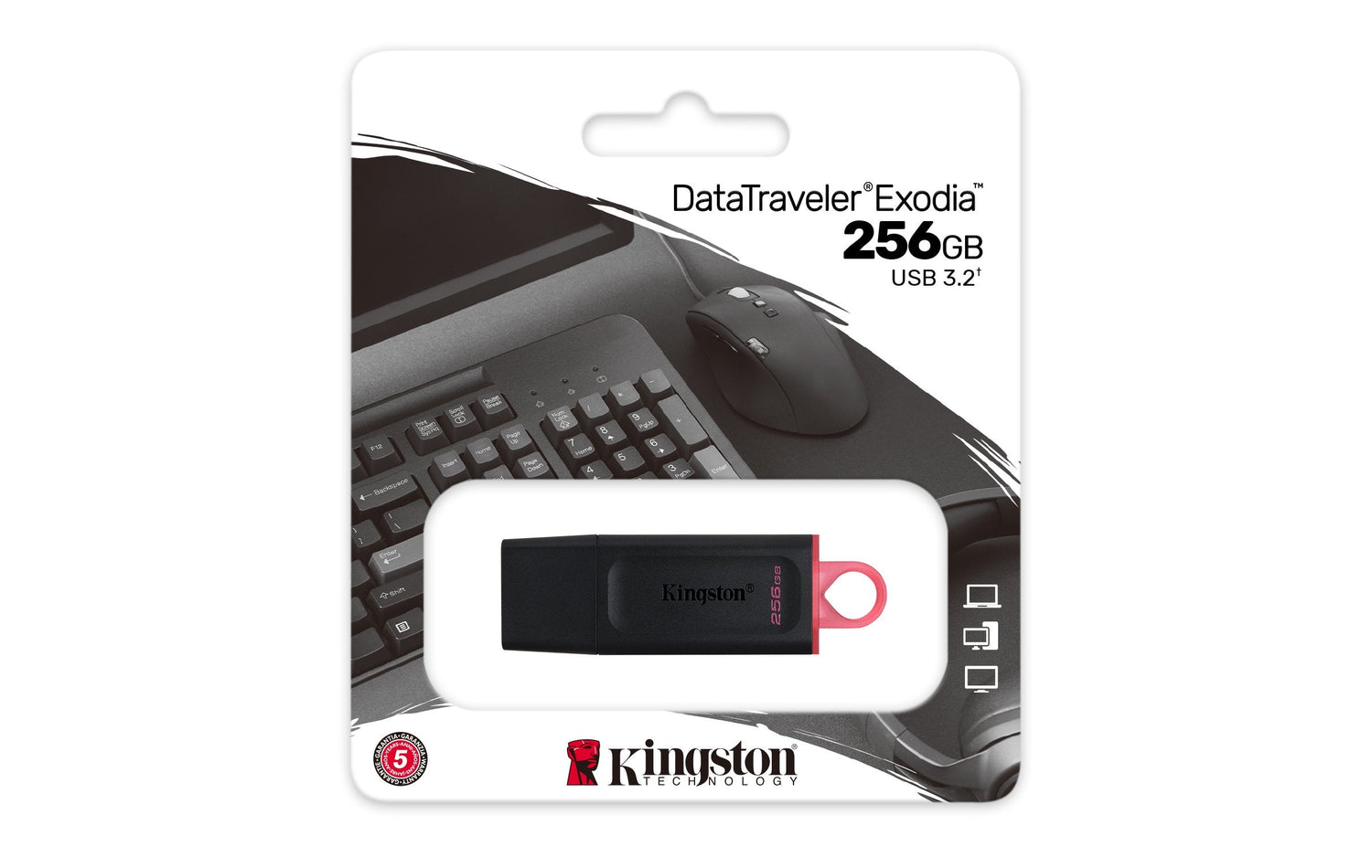 EAN 0740617310023 - Kingston Technology DataTraveler Exodia unidad flash USB 256 GB USB tipo A 3.2 Gen 1 (3.1 Gen 1) Negro, R imagen 6