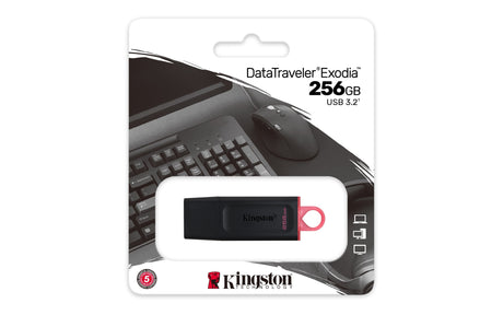 EAN 0740617310023 - Kingston Technology DataTraveler Exodia unidad flash USB 256 GB USB tipo A 3.2 Gen 1 (3.1 Gen 1) Negro, R imagen 6