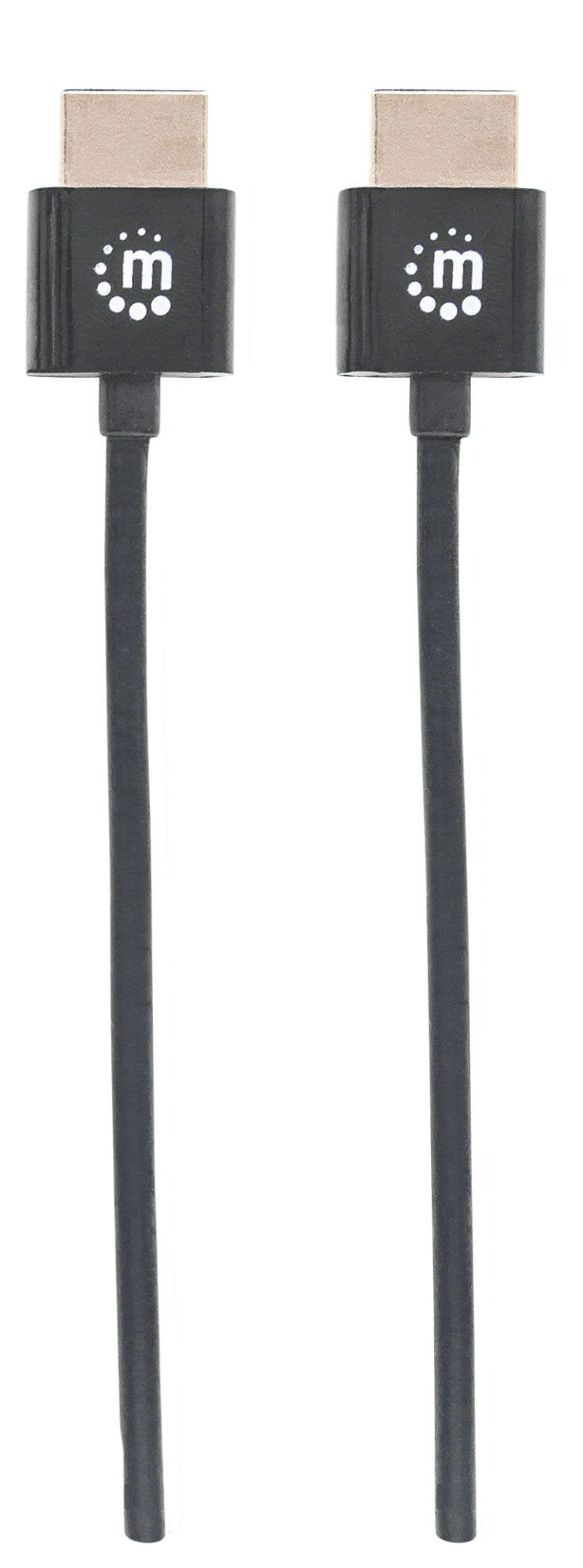 Manhattan Cable Hdmi Super Delgado De Alta Velocidad Con Ethernet1 M. Negro