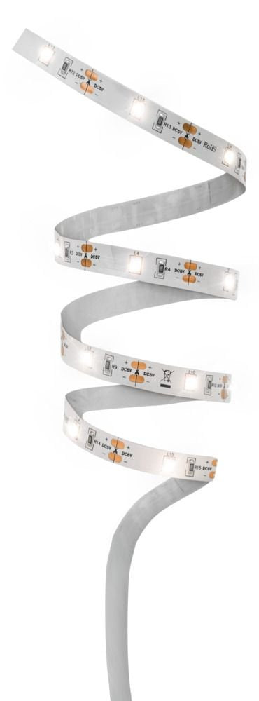 Ansmann 1600-0436 Tira De Led De 2 M Con Sensor Crepuscular Y De Movimiento Pir, Iluminación De Armario Led, Incluidas 4 Pilas Aaa