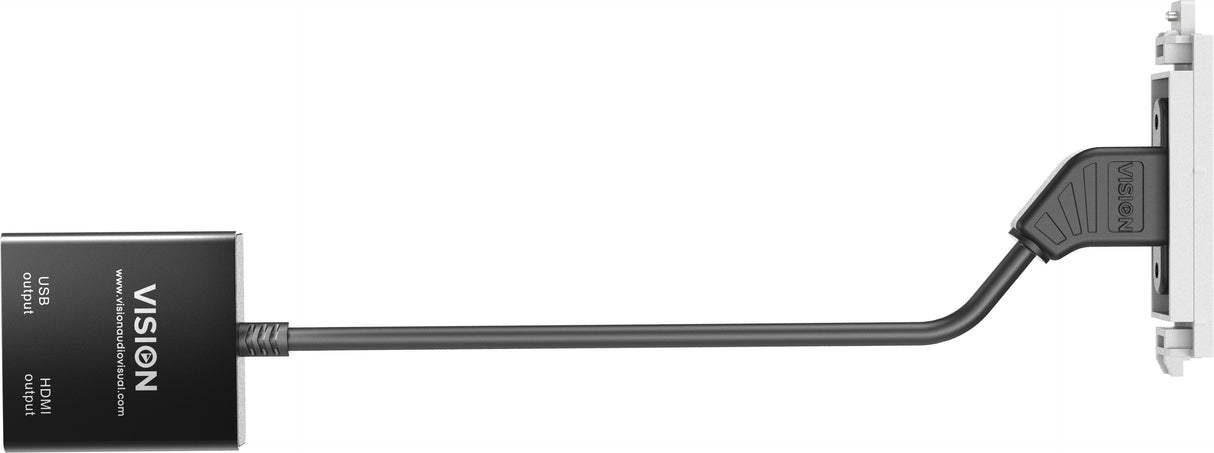 Placa Frontal Audiovisual Modular De La Gama Techconnect De Vision Garantía Durante Toda La Vida Útil Del Producto Módulo Usb-C Toma 3.1 Tipo "C" En La Parte Frontal Con Un Cable Provisto De Dos Tomas En Su Extremo 1 Para Hdmi Y 1 Para