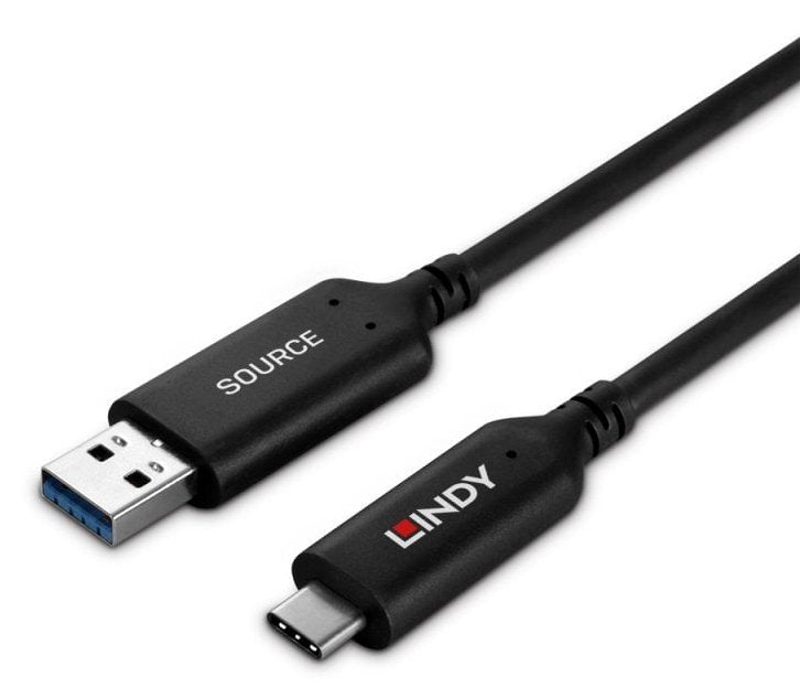Cable Lindy 43395 Usb 3.2 Gen 1 (3.1 Gen 1) 10 M Usb A Usb C Negro