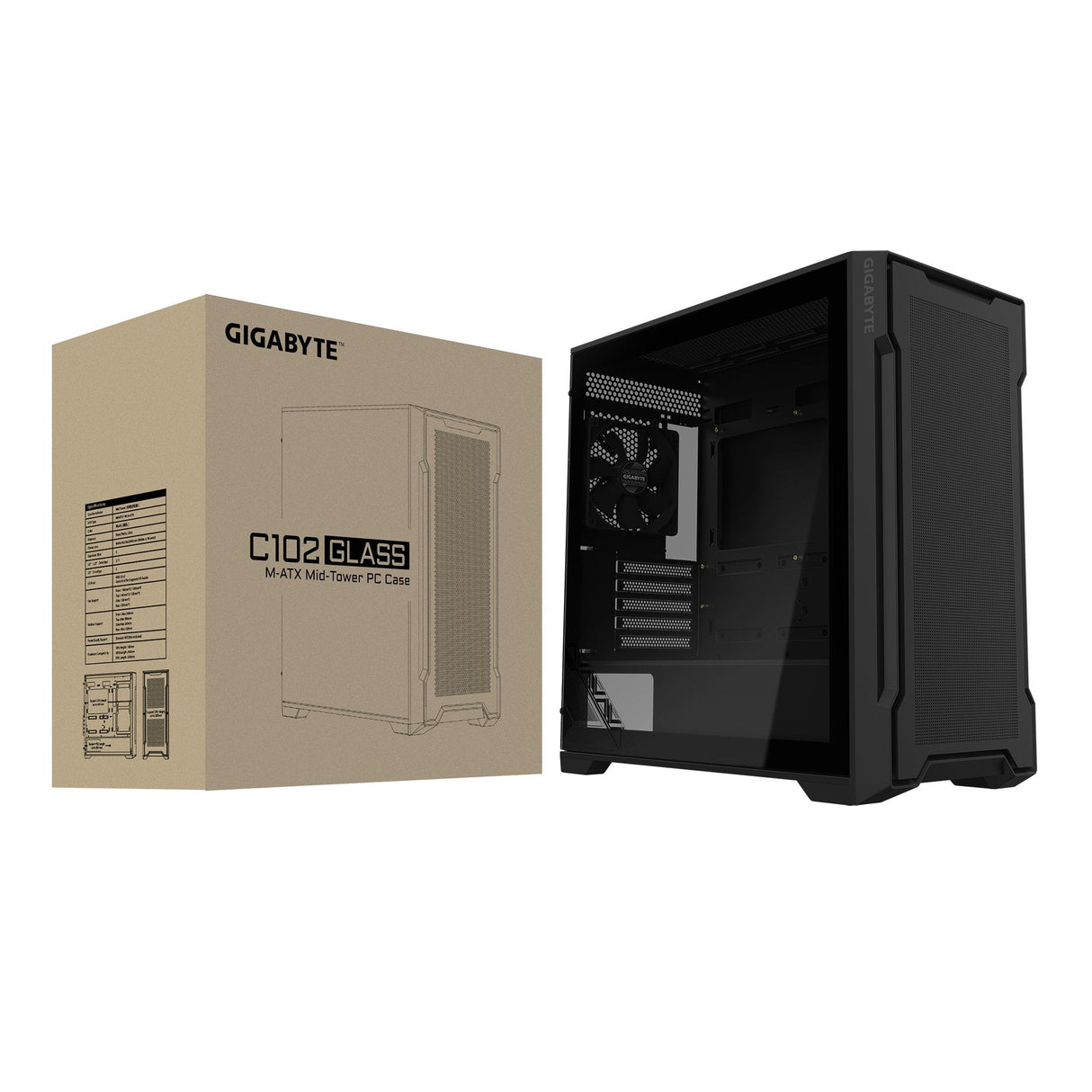 EAN 4719331554835 - GIGABYTE C102 GLASS Midi Tower Negro imagen 8
