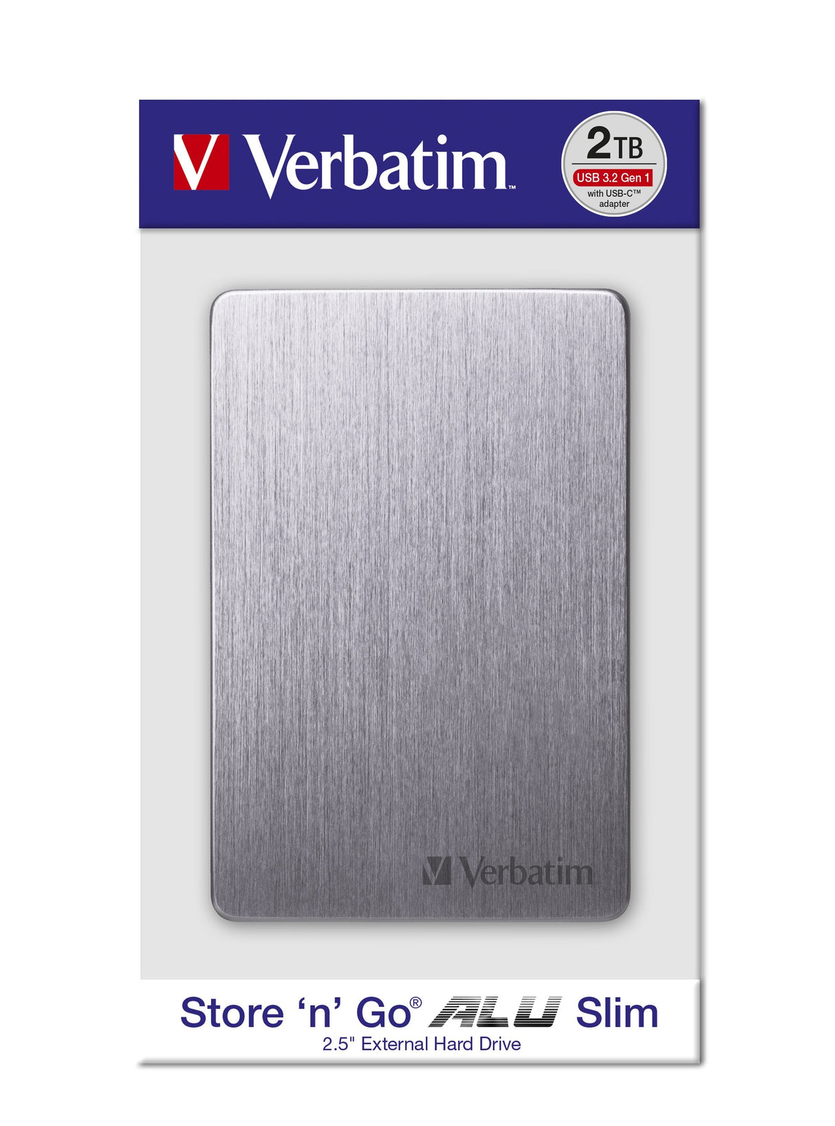 Disco Externo Hdd Verbatim Portátil Store 'N' Go Slim 1 Tb Gris Espacial