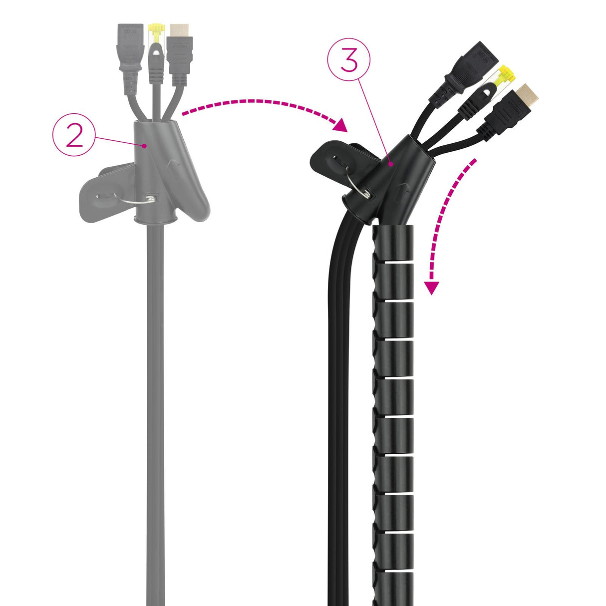 EAN 8433281012424 - Nanocable 10.36.0003-BK pasacables 2,5 cm imagen 3