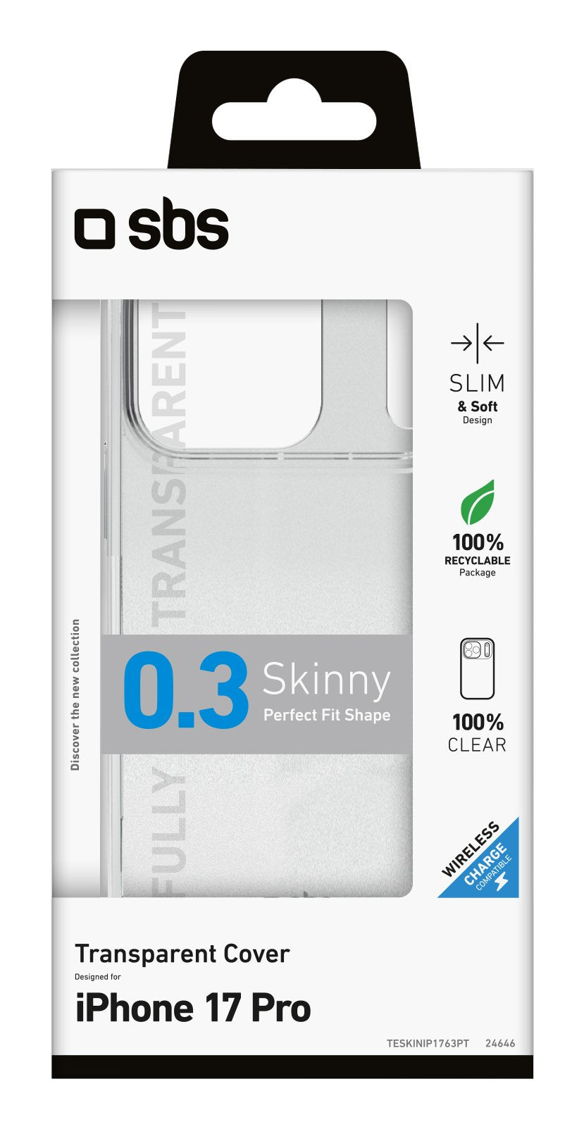 EAN 8018417524646 - SBS TESKINIP1763PT funda para teléfono móvil 16 cm (6.3") Transparente imagen 2