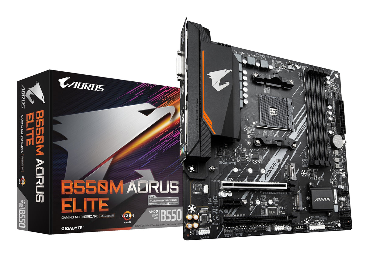 EAN 4719331809546 - GIGABYTE B550M AORUS ELITE placa base AMD B550 Zócalo AM4 micro ATX imagen 1