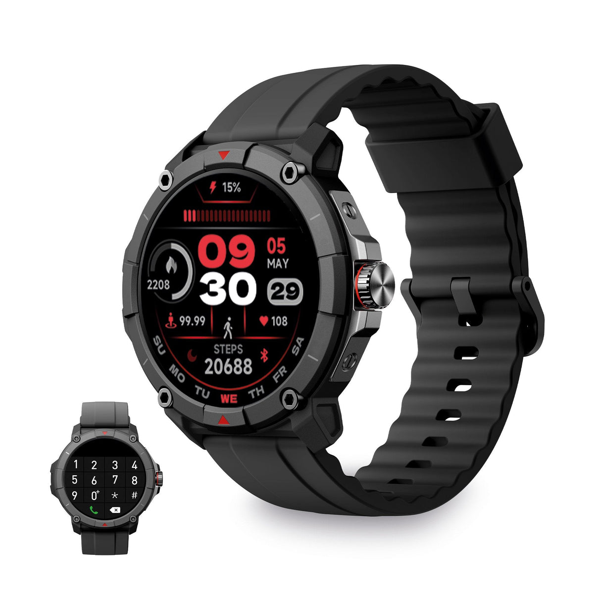 Smartwatch Ksix Compass Negro 1.38"