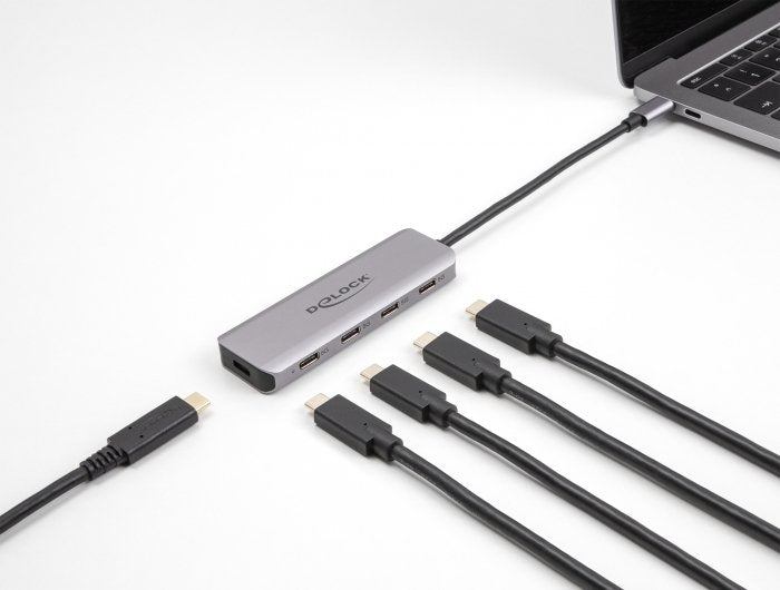 Delock 64238 Usb 5 Gbps Hub Usb Type-C De 4 Puertos Usb Type-C