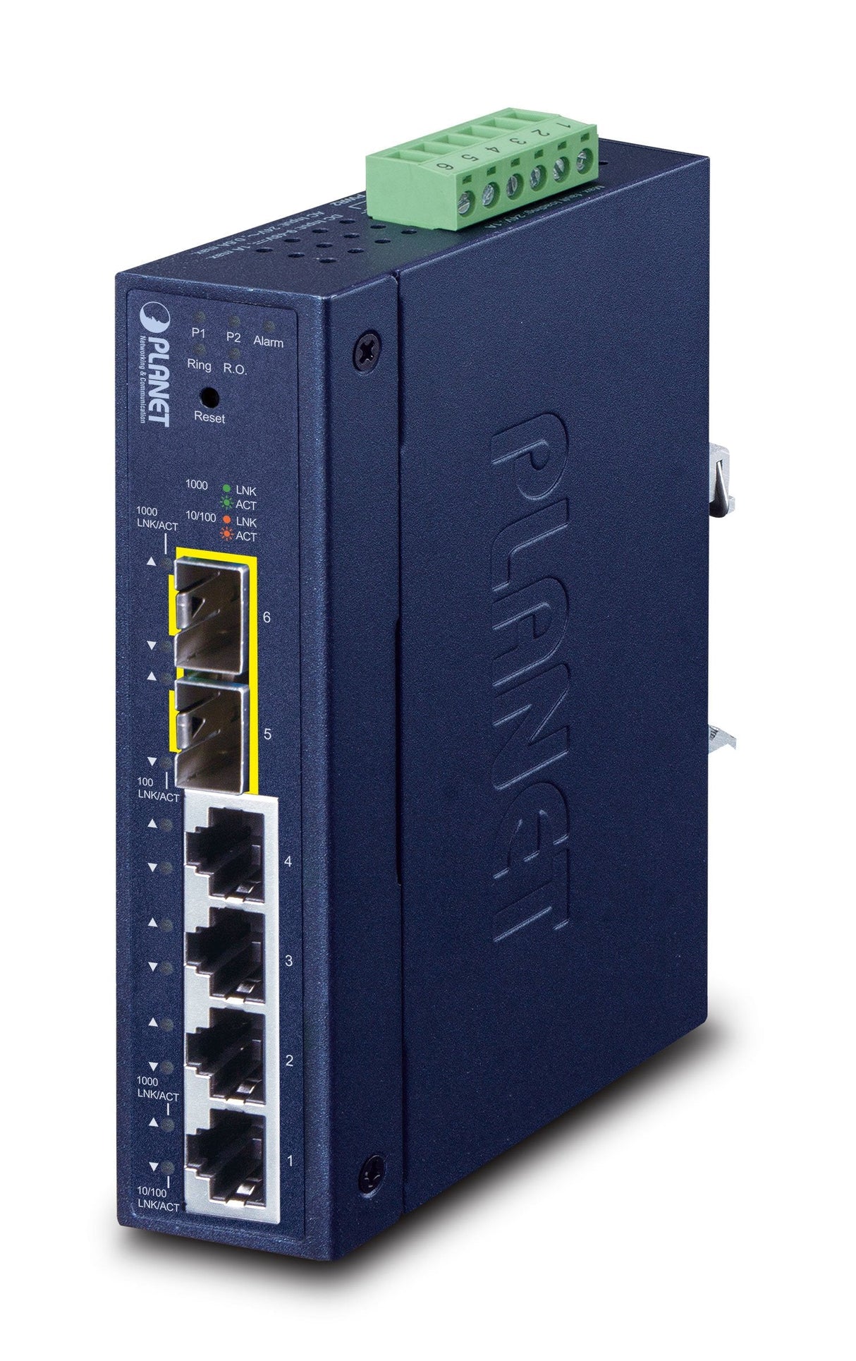 EAN 4711605286466 - PLANET Industrial L2/L4 4-Port Gestionado L2/L4 Gigabit Ethernet (10/100/1000) Azul imagen 1