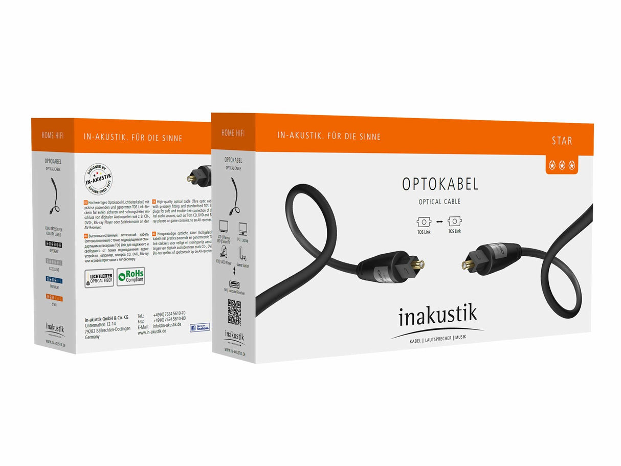 EAN 4001985003167 - Inakustik 00312115 Cable de fibra óptica e InfiniBand 1,5 m Toslink Negro imagen 2