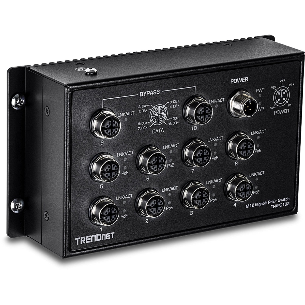 Trendnet Indust Switch 10-Port En50155 M12 Gbit Poe+ Railway