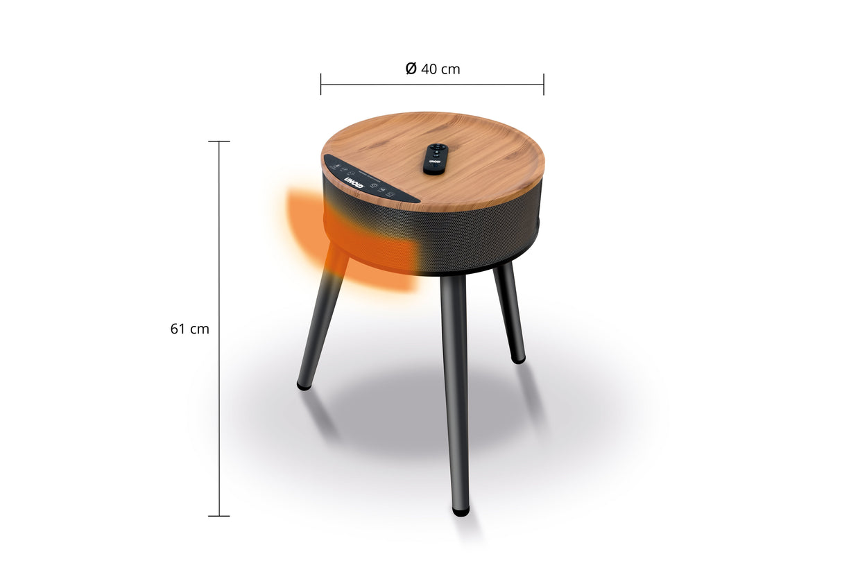 Ventilador Calefactor De Mesa Henry Negro/Madera, 2000 W 86545