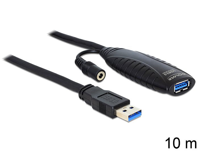Delock Cable Usb3.0 A -> A M/H 10.00m Activo Negro
