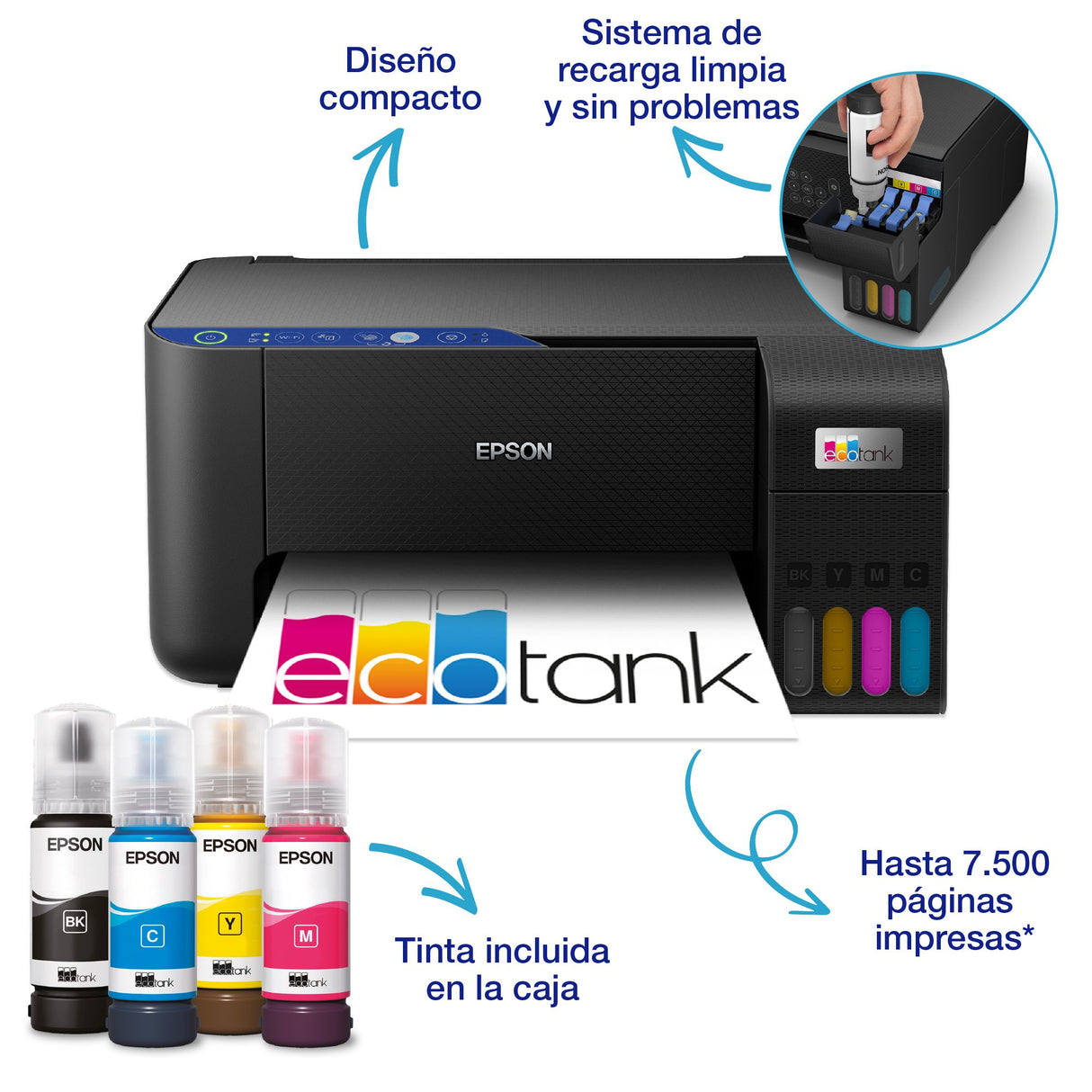 EAN 8715946684116 - Epson EcoTank ET-2811 Inyección de tinta 5760 x 1440 DPI 33 ppm Wifi imagen 18