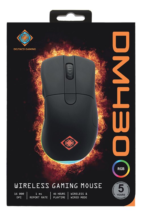 Deltaco Dm430 Gaming Maus Wireless Rgb Schwarz