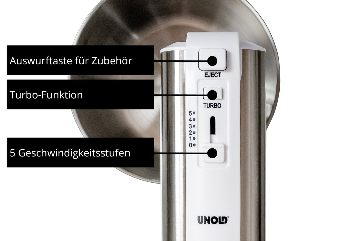 Unold Hand Blender Con Mixing Bowl Hannah White Silver (78720)