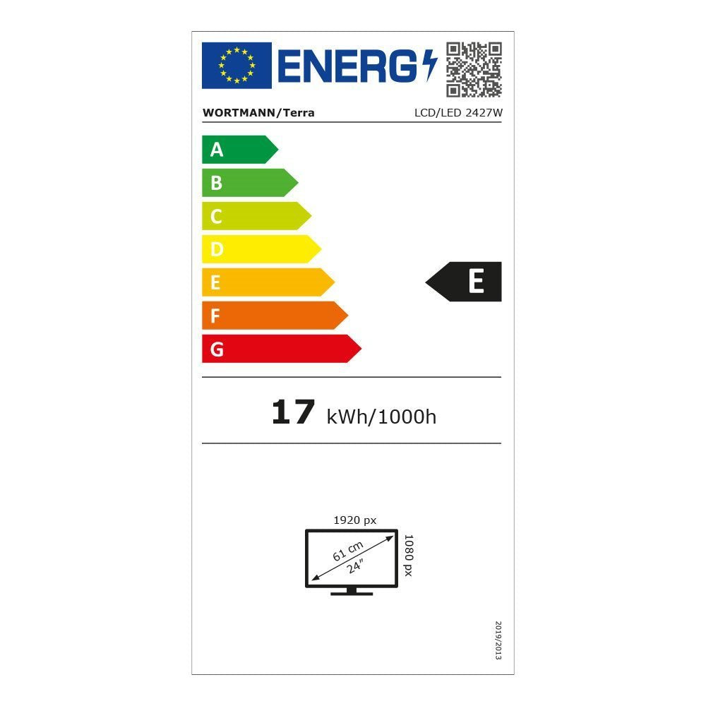 EAN 4039407077229 - TERRA 3030220 pantalla para PC 60,5 cm (23.8") 1920 x 1080 Pixeles Full HD LCD Negro imagen 6