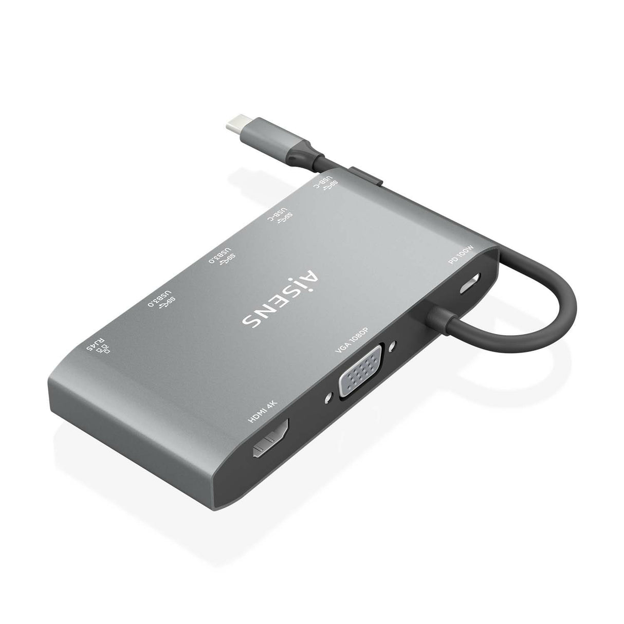 EAN 8436574709407 - AISENS ASUC-8P010-GR base para portátil y replicador de puertos Alámbrico USB 3.2 Gen 1 (3.1 Gen 1) Type- imagen 3