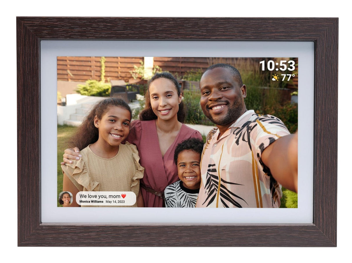 EAN 5706751070310 - Denver PFF-1042DWMK2 marco fotográfico digital Madera 25,6 cm (10.1") Pantalla táctil Wifi imagen 3