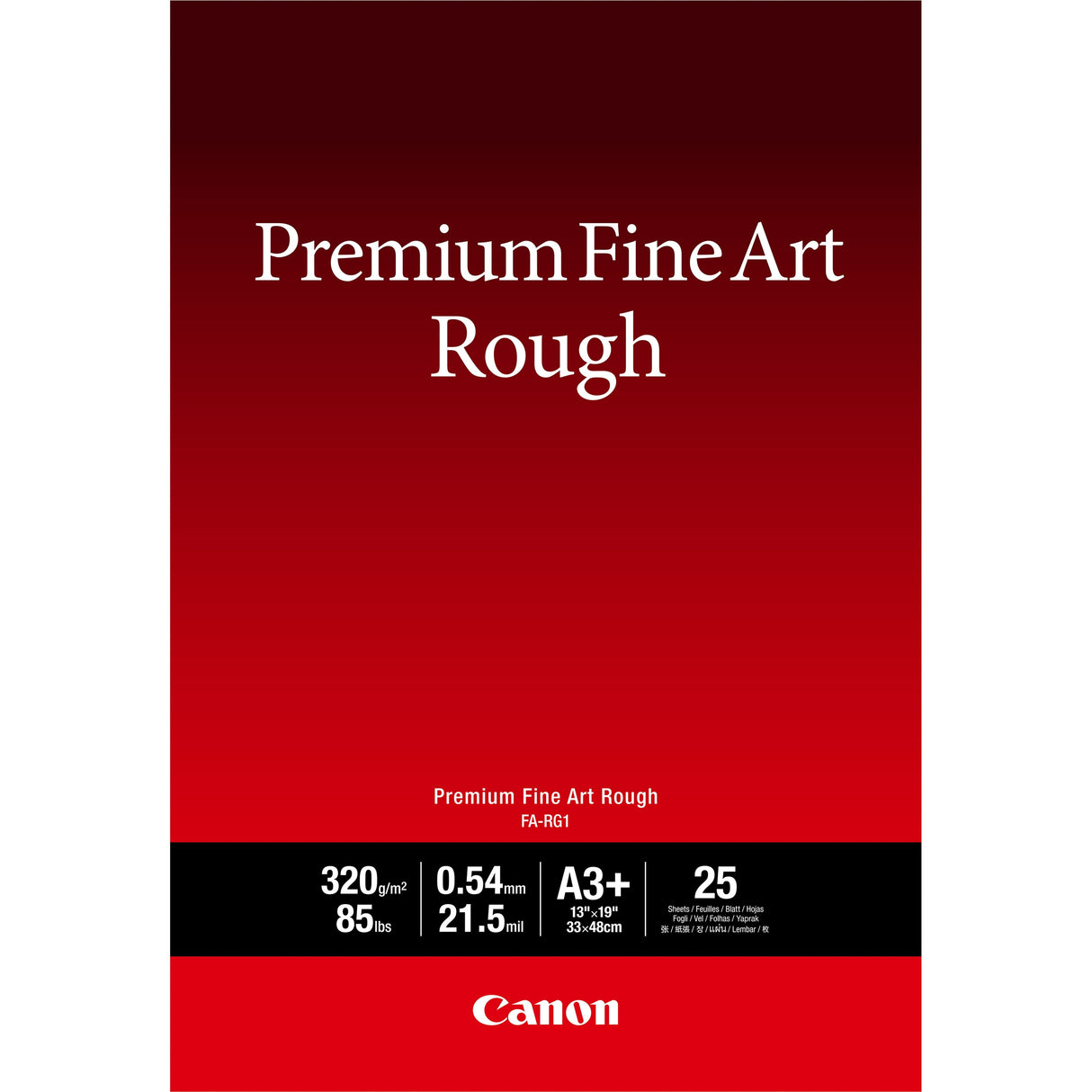 Canon Fa-Rg 1 Premium Fine Art Rough A 3+, 25 Hojas, 320 G