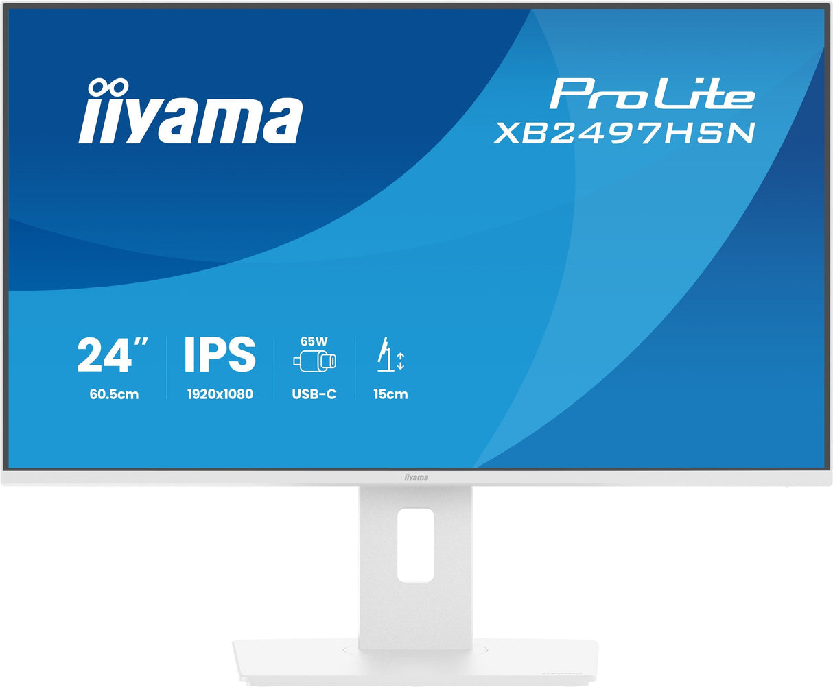 Iiyama Xb2497hsn-W1 (Prolite) - 23.8p Ips Fhd - 1ms - 350cd/Mâ² - Hdmi-Dp Usb-C.Dock - Hub Usb - 2x2w - Ajustable- Blanco