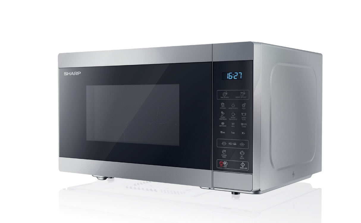 EAN 4974019966533 - Sharp Home Appliances YC-MG81E-S microondas Negro, Gris Microondas con grill Encimera 28 L 900 W imagen 1