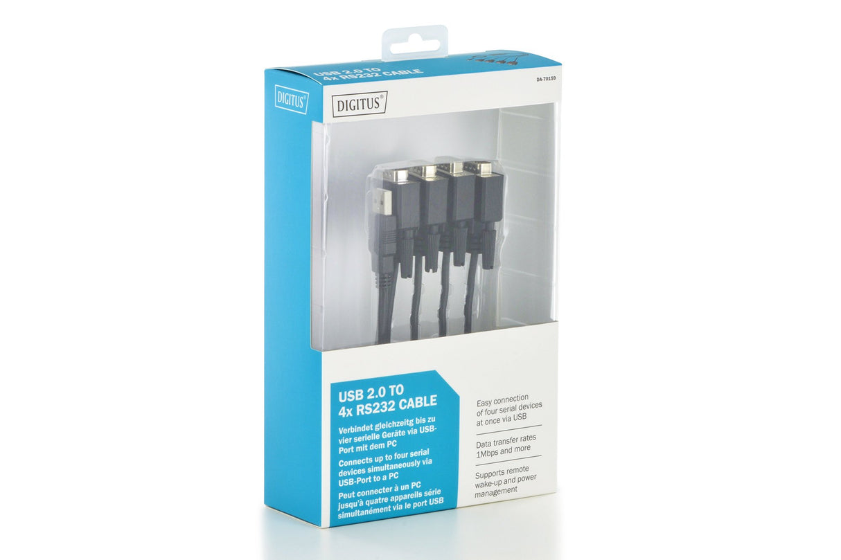 EAN 4016032308539 - Digitus DA-70159 cable de serie Negro 1,5 m USB tipo A DB-9 imagen 1