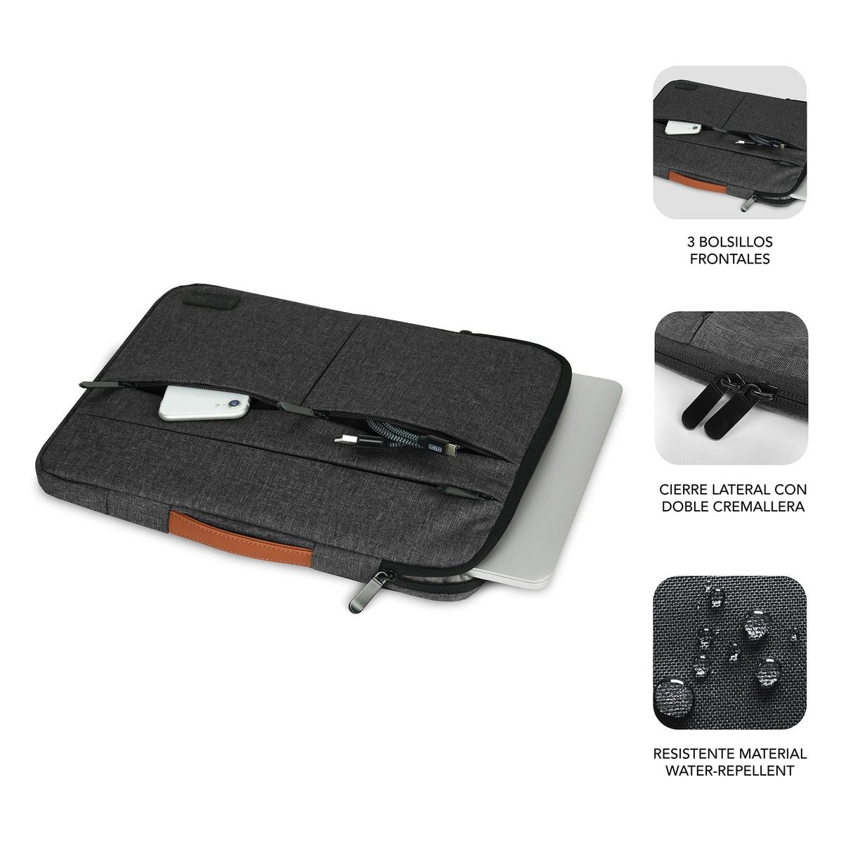 EAN 8436586742713 - SUBBLIM SUBLS-AP36050 maletines para portátil 39,6 cm (15.6") Gris imagen 3