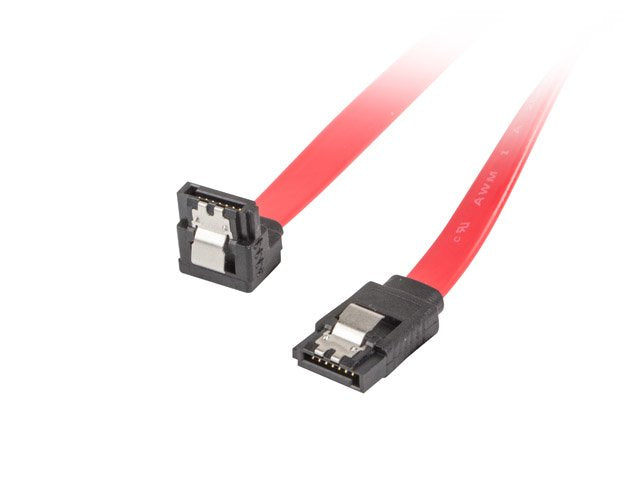 Lanberg Cable Sata Iii 50 CentaâMetros Ca-Sasa-13cu-0050-R Conector En Angulo Pletina Seguridad