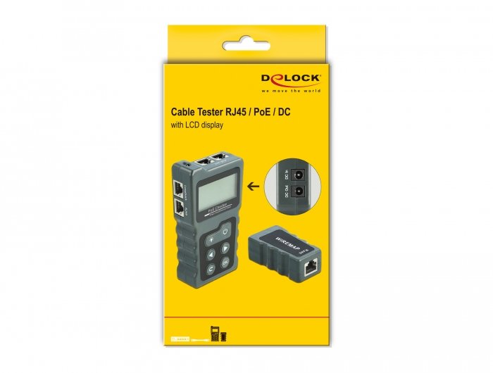 Delock Lcd Tester Para Cables Rj45 / Poe / Dc