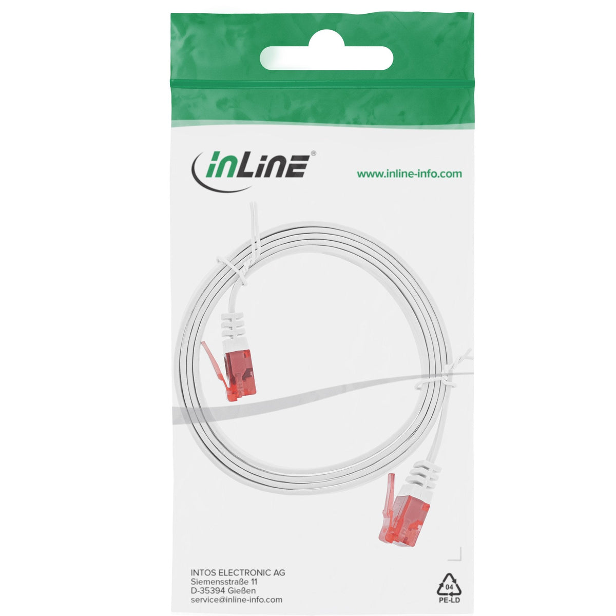 Inline Flat Ultraslim Cable De Red U/Utp Cat.6 Gigabit Ready Blanco 1,5m