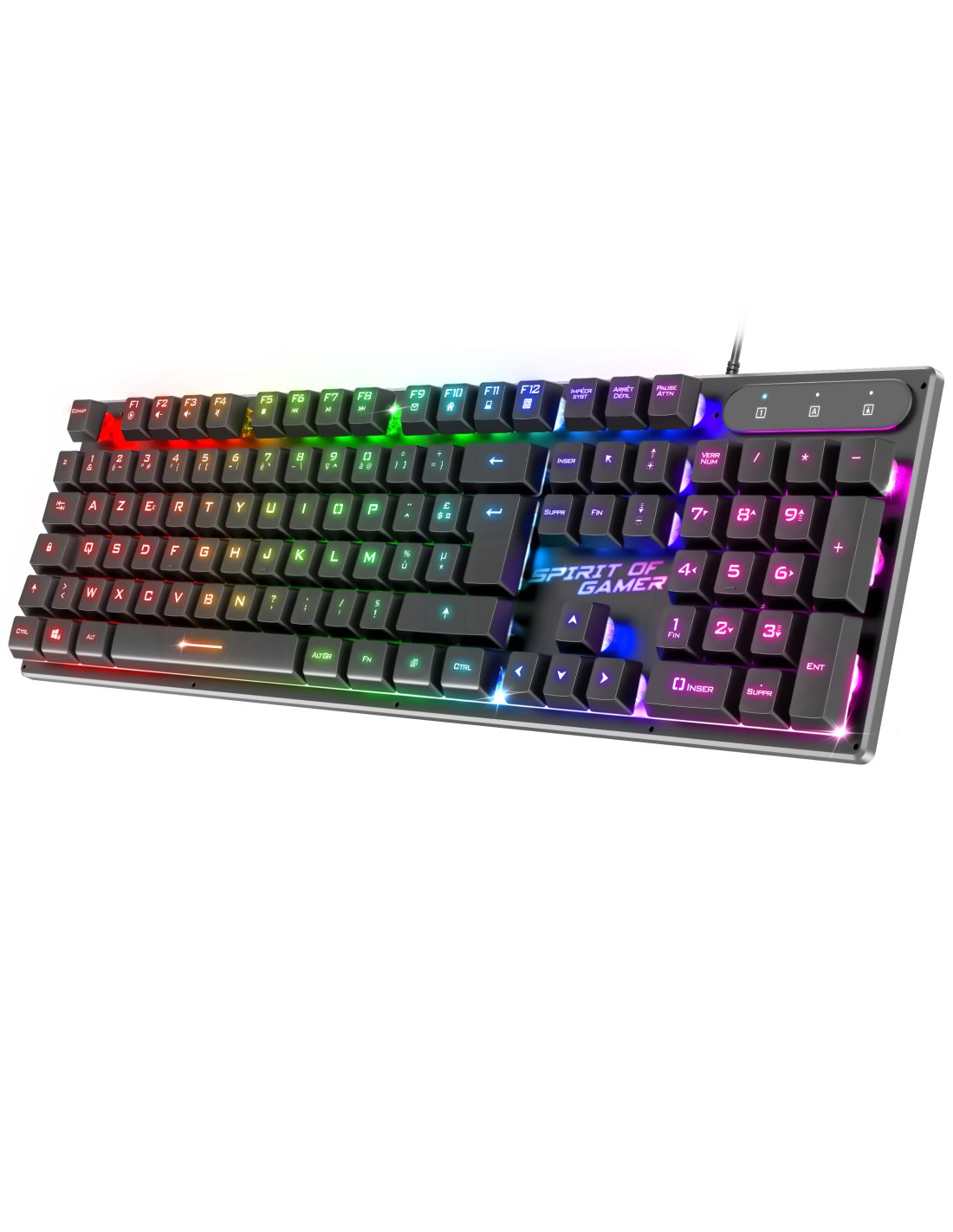 Teclado Con Cable Gamer Spirit Of Gamer Pro-K1 Rgb (Negro)