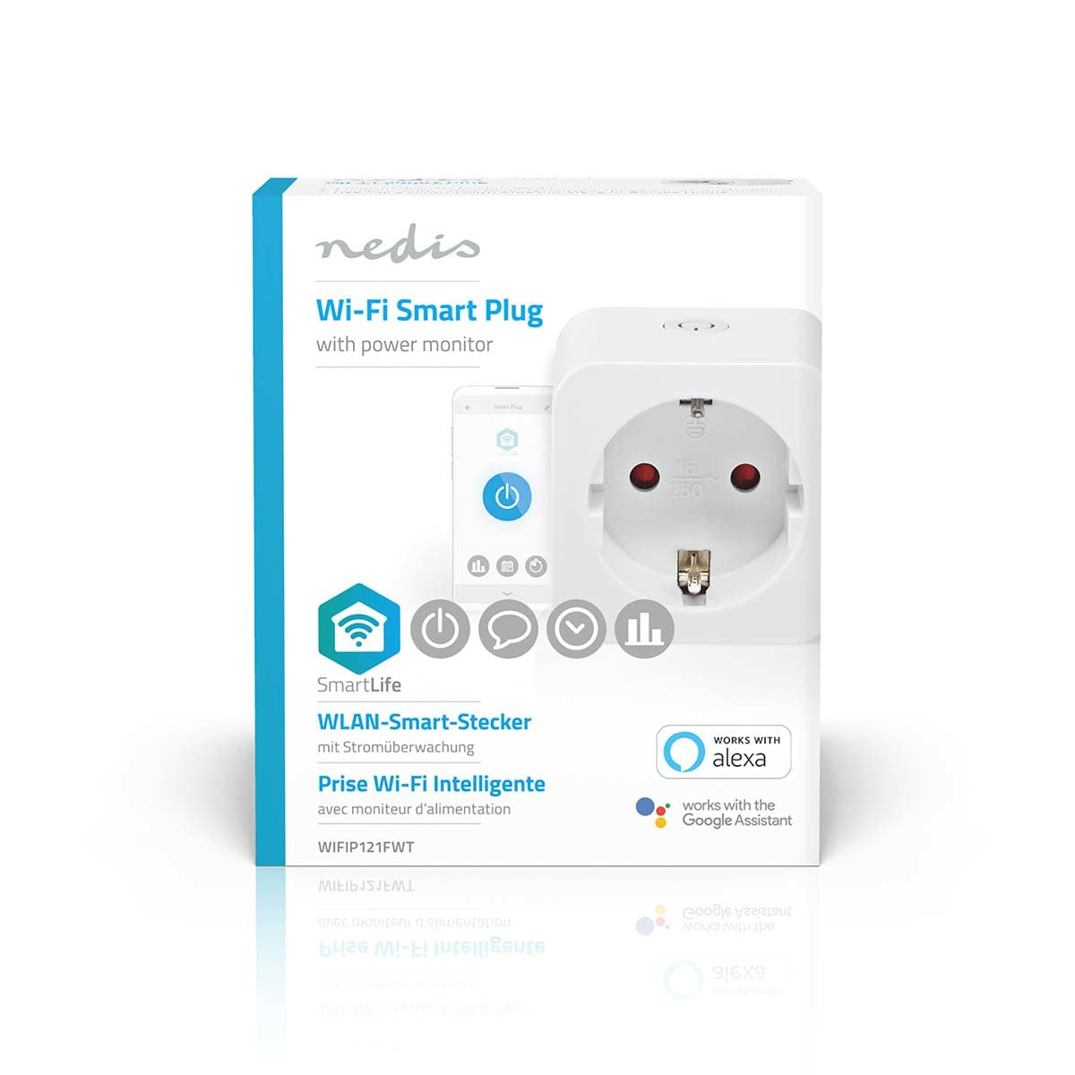 EAN 5412810335046 - Nedis WIFIP121FWT enchufe inteligente 3680 W Hogar Blanco imagen 7