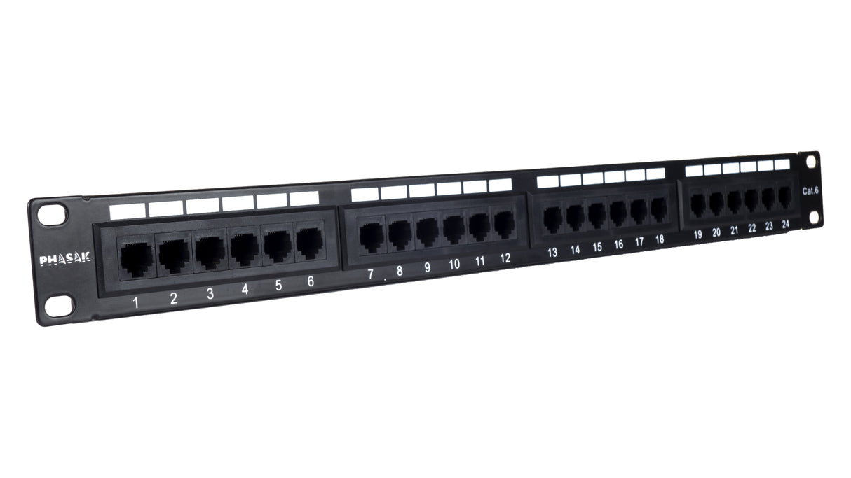 Phasak Panel De Parcheo 19" Cat.6 Utp Rj45 Dual 1u