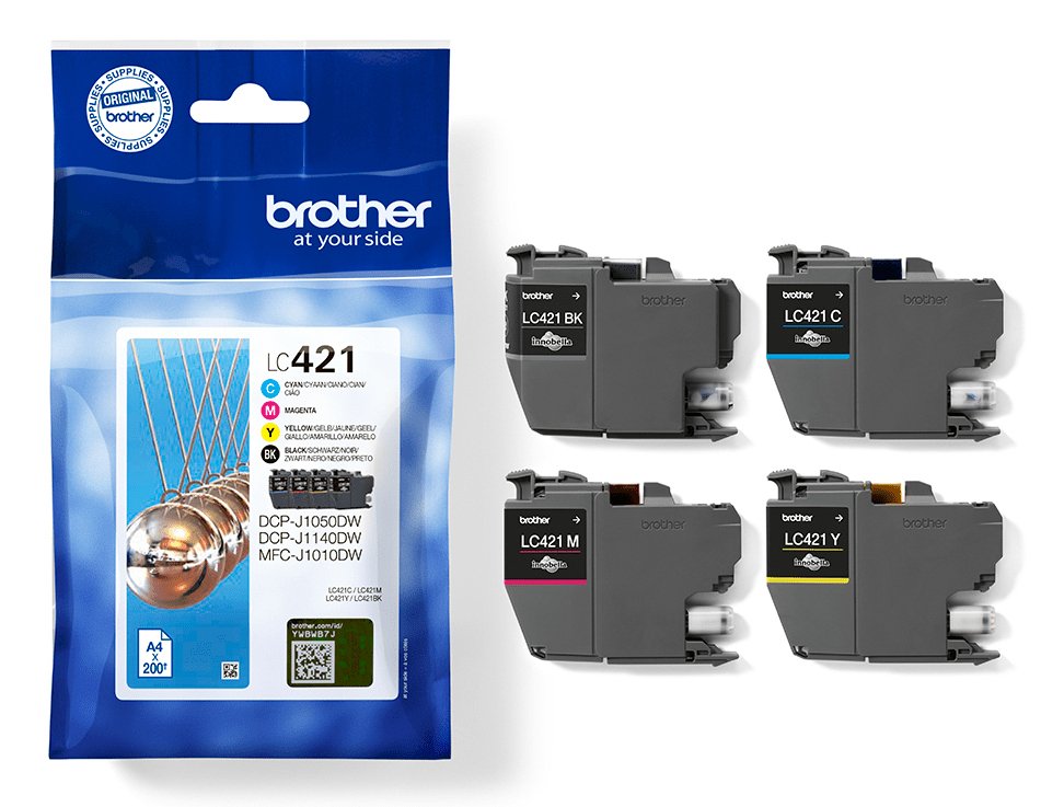 EAN 4977766818889 - Brother LC421VALDR cartucho de tinta 4 pieza(s) Original Negro, Cian, Magenta, Amarillo imagen 3