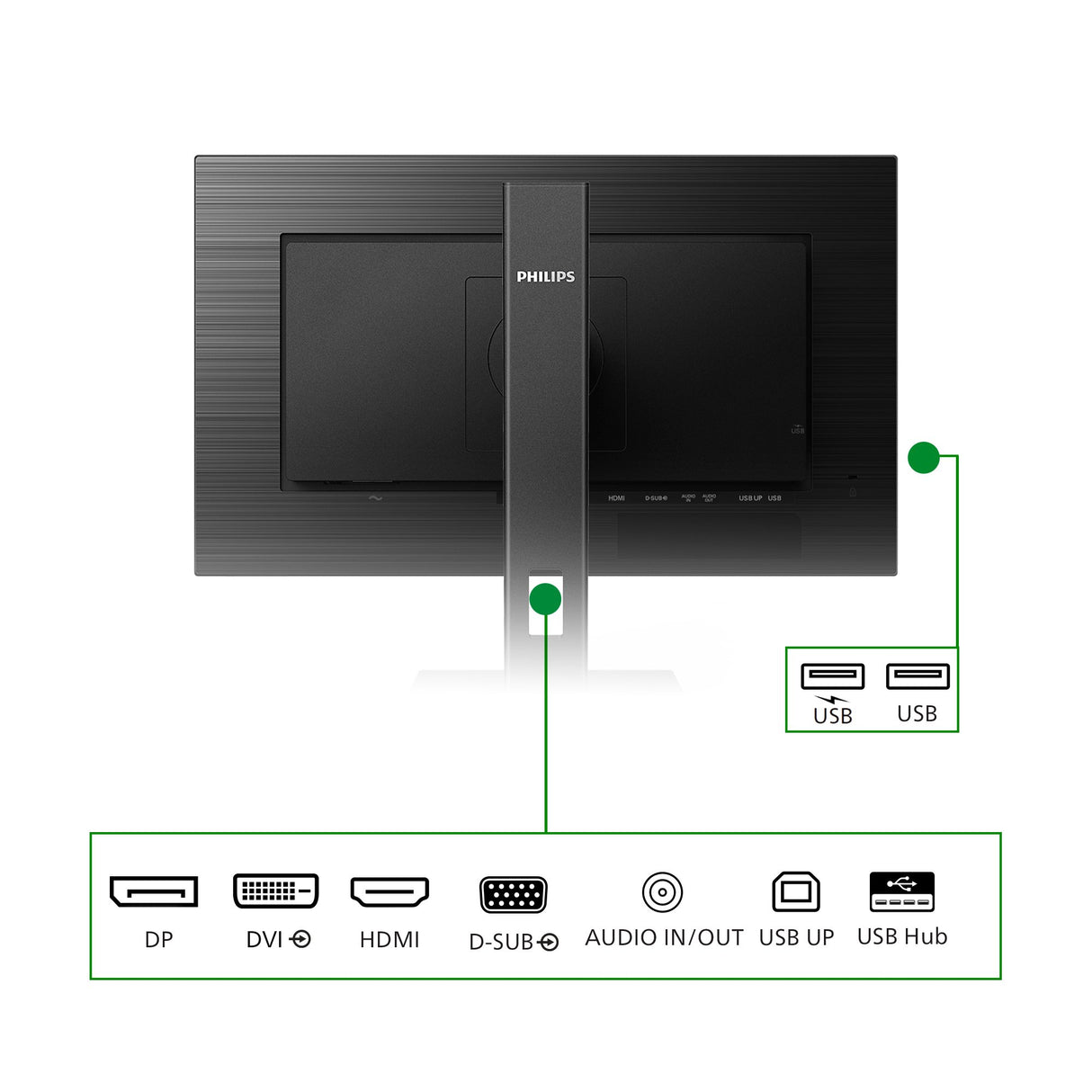 EAN 8712581772338 - Philips 242B1G/00 pantalla para PC 60,5 cm (23.8") 1920 x 1080 Pixeles Full HD LED Negro imagen 4