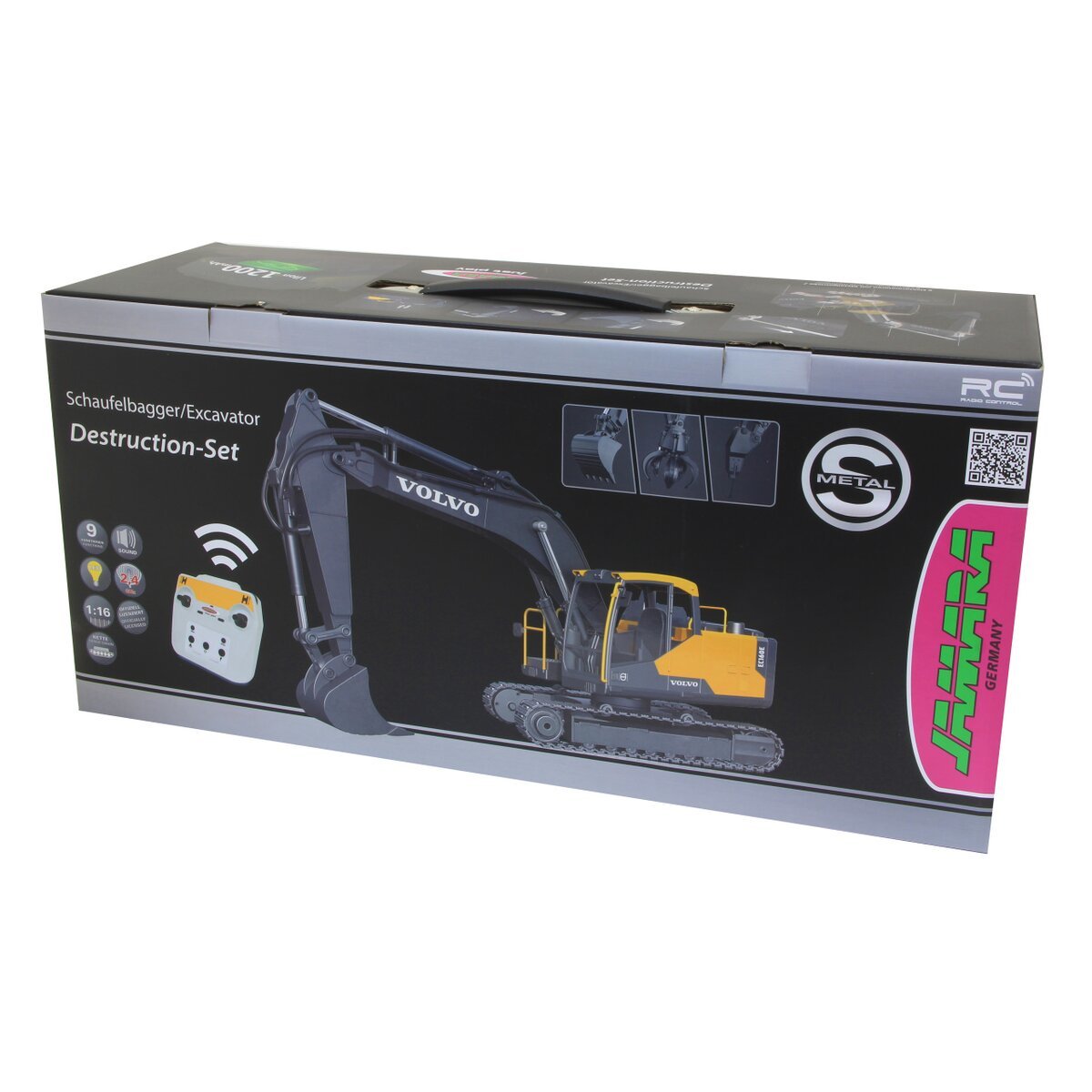 Jamara Bagger Volvo Ec160e 1:16 2,4ghz Gris Amarillo 14+